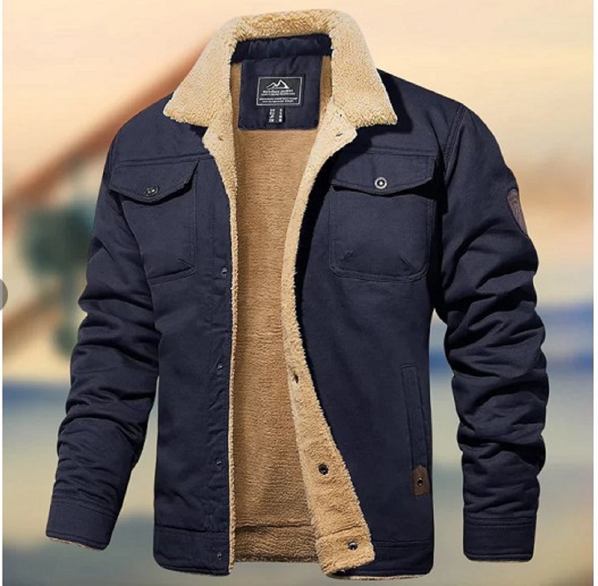 Cashmere cotton tooling casual jacket mens coat